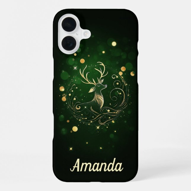 Funda Para iPhone Ciervo Radiante en Oro (Reverso )