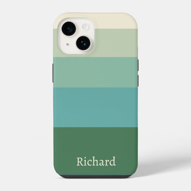 Funda Para iPhone Cinco Sombra Bloque Verde (Reverso )