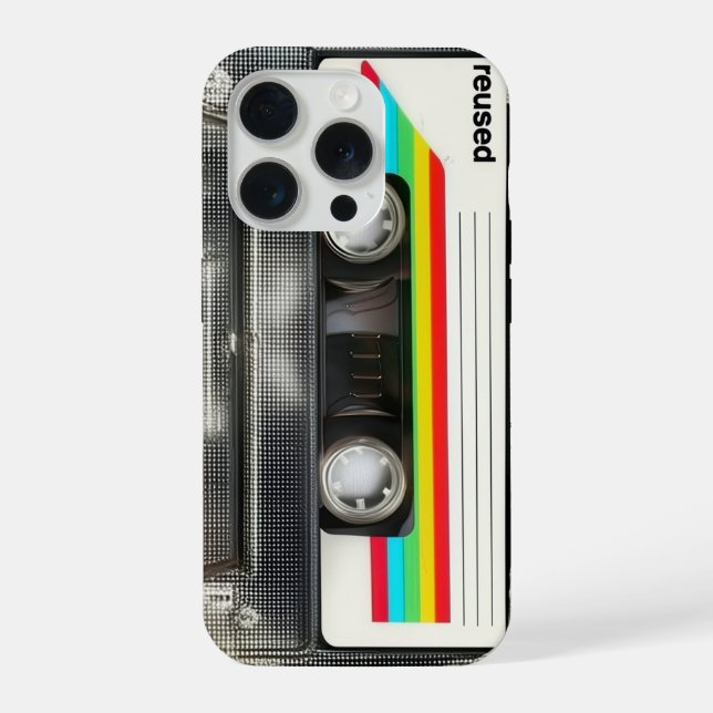 Funda Para iPhone Cinta de Casete Transparente Retro Mixtape Estétic (Reverso )