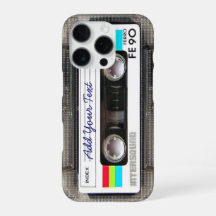 Funda Para iPhone 16 Pro Cinta de cassette de música retro divertida de los