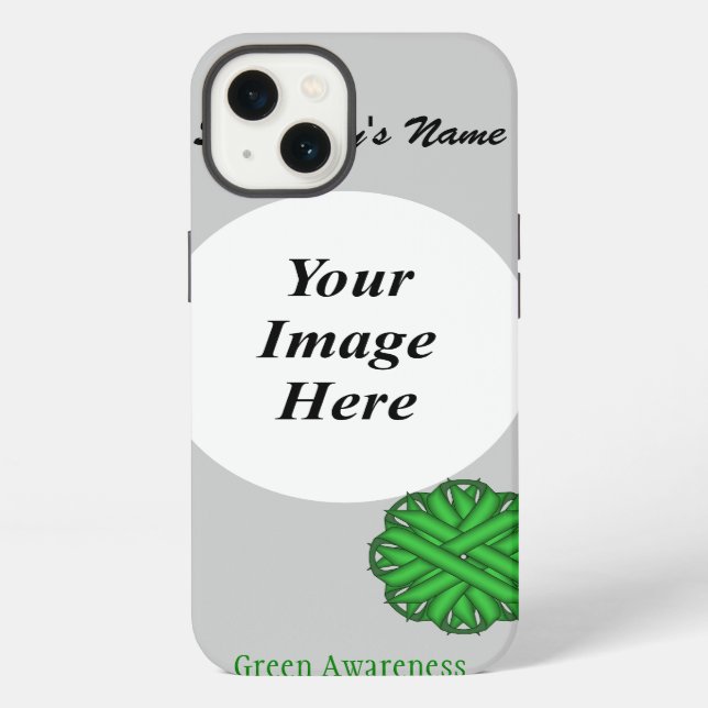Funda Para iPhone Cinta de Flor Verde Tmpl de Kenneth Yoncich (Reverso )