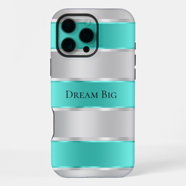 Funda Para iPhone Cinta de Moda plateada Glam (Reverso )