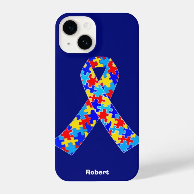 Funda Para iPhone Cinta de sensibilización sobre autismo personaliza (Reverso )