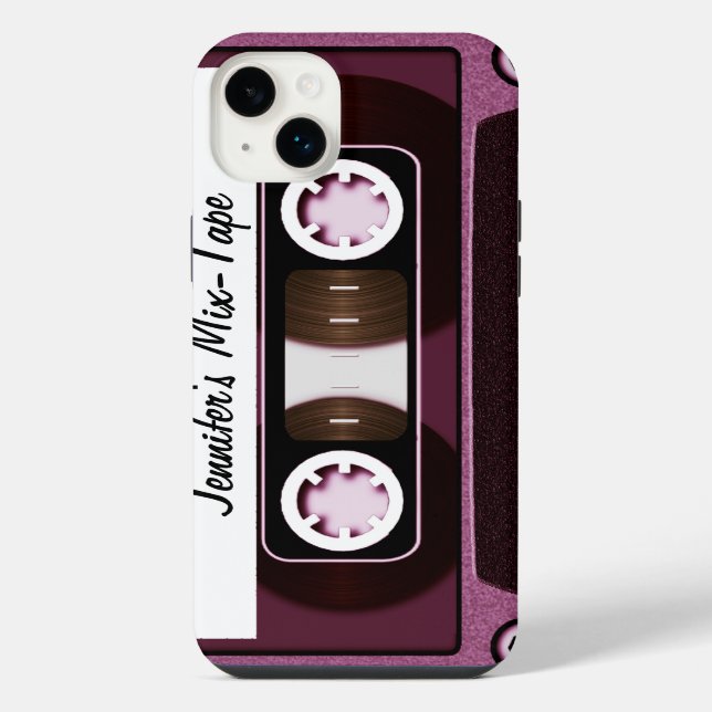 Funda Para iPhone Cinta Mixta Personalizada Rosa (Reverso)