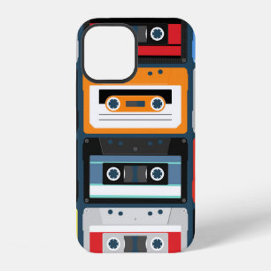 Funda Para iPhone 12 Cintas compactas. Conjunto. Ilustración vintage pl