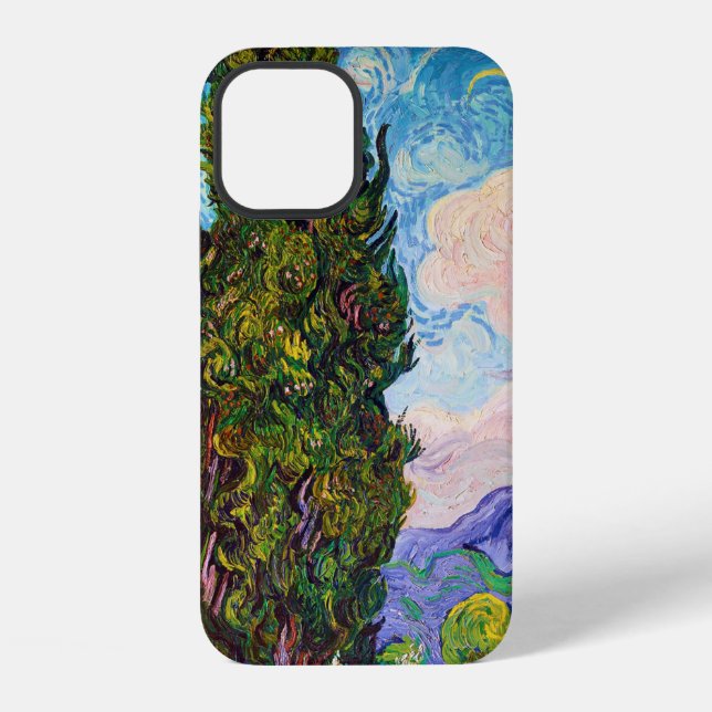 Funda Para iPhone Cipreses, Van Gogh (Reverso )