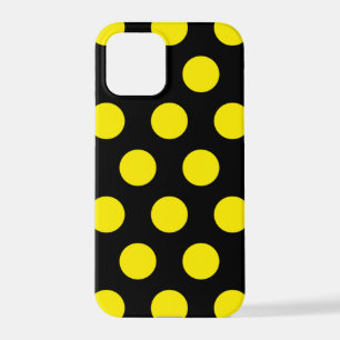 Funda Para iPhone 12 Pro Círculos amarillos en fondo negro