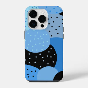 Funda Para iPhone 14 Pro Círculos Azules Punteados Abstractos