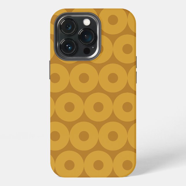 Funda Para iPhone Círculos de Marrón (Reverso )