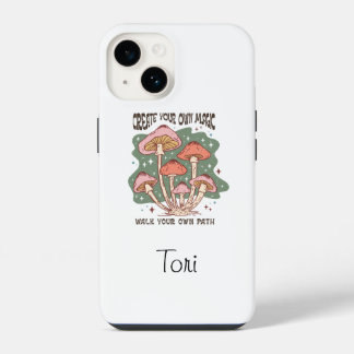 Funda Para iPhone 14 Cita Inspiradora de Boho RetroCrea tu propio magi