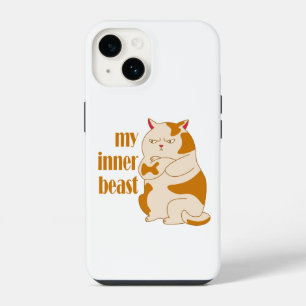 Funda Para iPhone 14 Cita motivacional de gato gordo perezoso de mi bes