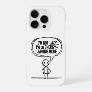 Funda Para iPhone 16 Pro Cita sarcástica de figura de palo – Ahorro de ener