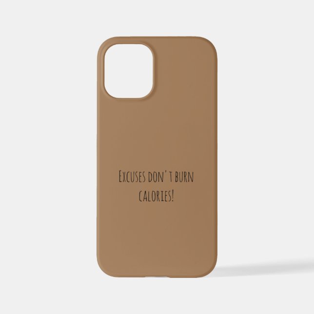 Funda Para iPhone Citas De Motivación De GIMNASIO Y Marrón Claro (Reverso )