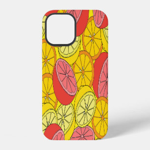 Funda Para iPhone 12 Citrus Frutos Patrón Brillante Sin Marea