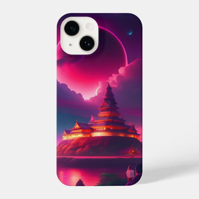 Funda Para iPhone Ciudad de Anime (Reverso )