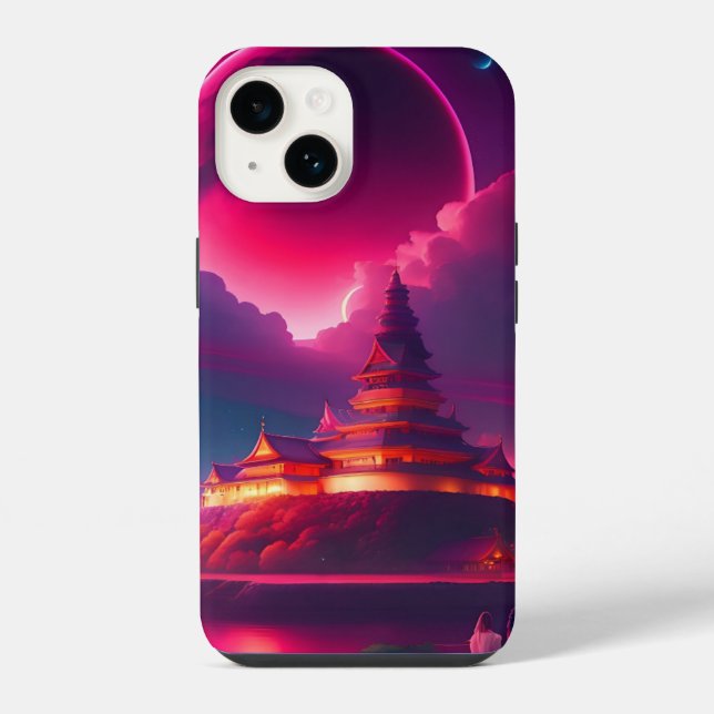 Funda Para iPhone Ciudad de Anime (Reverso )