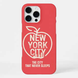 Funda Para iPhone 16 Pro Max CIUDAD DE NUEVA YORK Moderna Manzana Grande Roja S