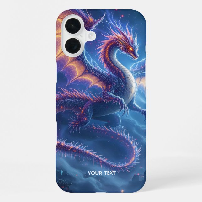 Funda Para iPhone Ciudad del Dragón Azul (Reverso )