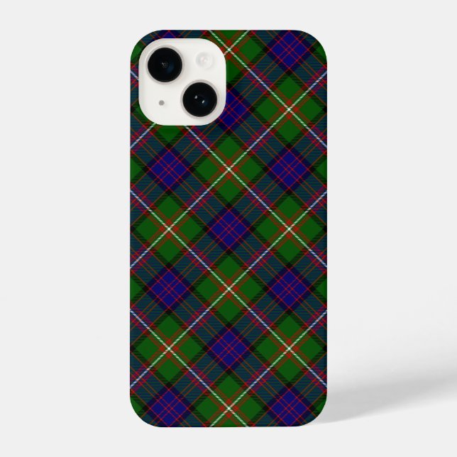 Funda Para iPhone Clanranald tartan azul plaga (Reverso )