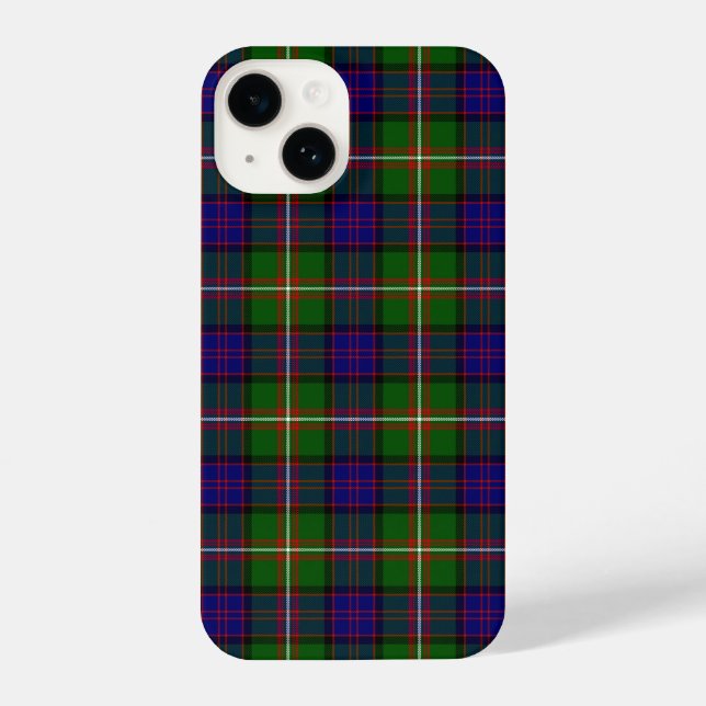 Funda Para iPhone Clanranald tartan azul plaga (Reverso )