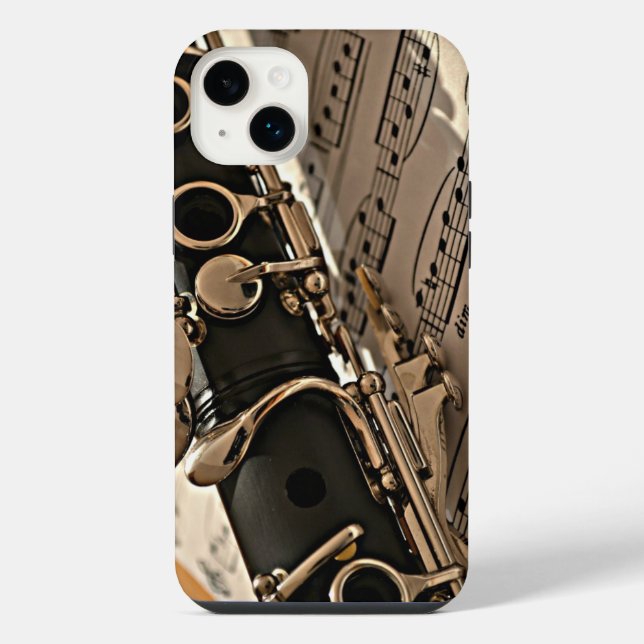 Funda Para iPhone Clarinete en primer plano (Reverso)