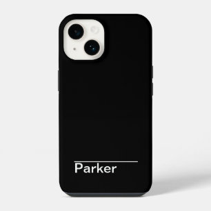 Funda Para iPhone 14 Clásico Minimalista Negro y Blanco