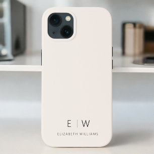 Clásico Neutral Moderno Minimalista Monograma Nomb