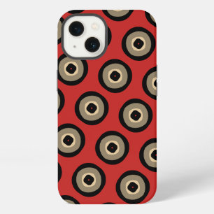 Clásico Patrón Rojo y Negro Retro