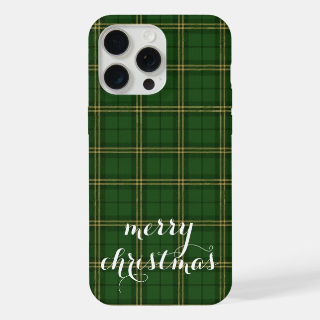 Funda Para iPhone Clásico Plaid Feliz Navidad Festivo -  (Reverso )