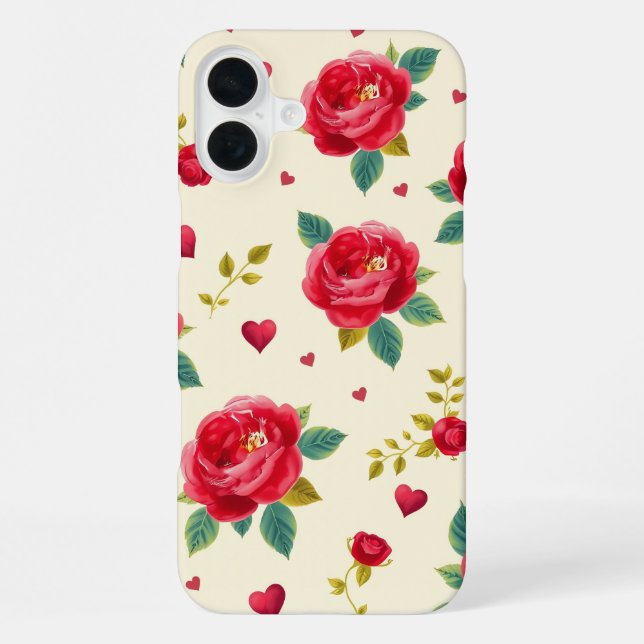 Funda Para iPhone Classic Red Roses iPhone Case (Reverso )