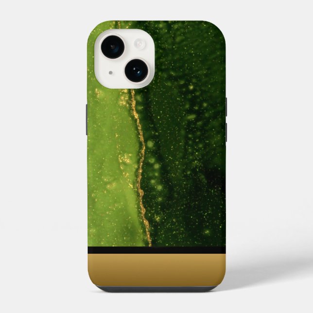 Funda Para iPhone Classy Green Gold Marble Pattern iPhone / Android (Reverso )