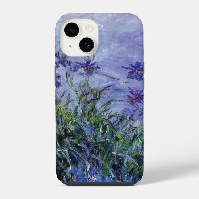 Funda Para iPhone Claude Monet Lilas Irises  (Reverso )