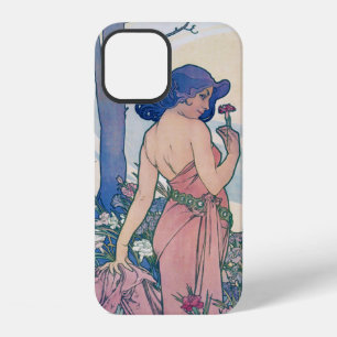 Funda Para iPhone 12 Clavel (Cuatro Flores), Alphonse Mucha