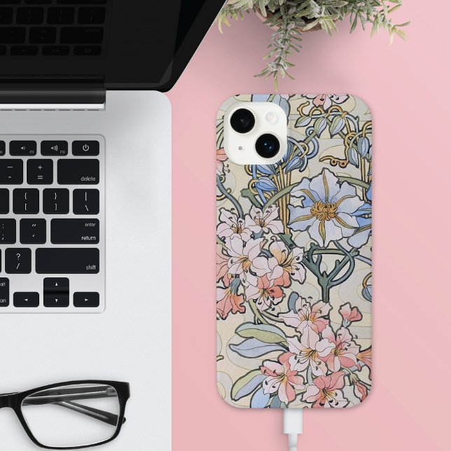 Funda Para iPhone Clematis Flowers Vine Alphonse Mucha (Subido por el creador)