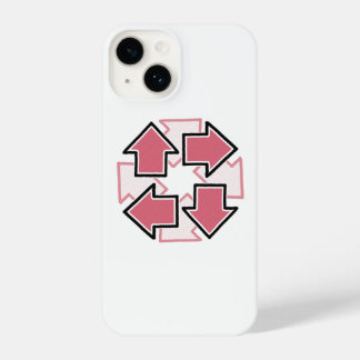 Funda Para iPhone 14 Clockwise Arrows Minimal Geometric Red