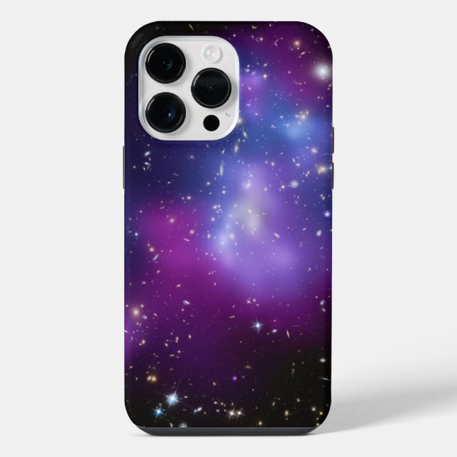 Funda Para iPhone Clúster de galaxia púrpura foto celeste (Reverso )
