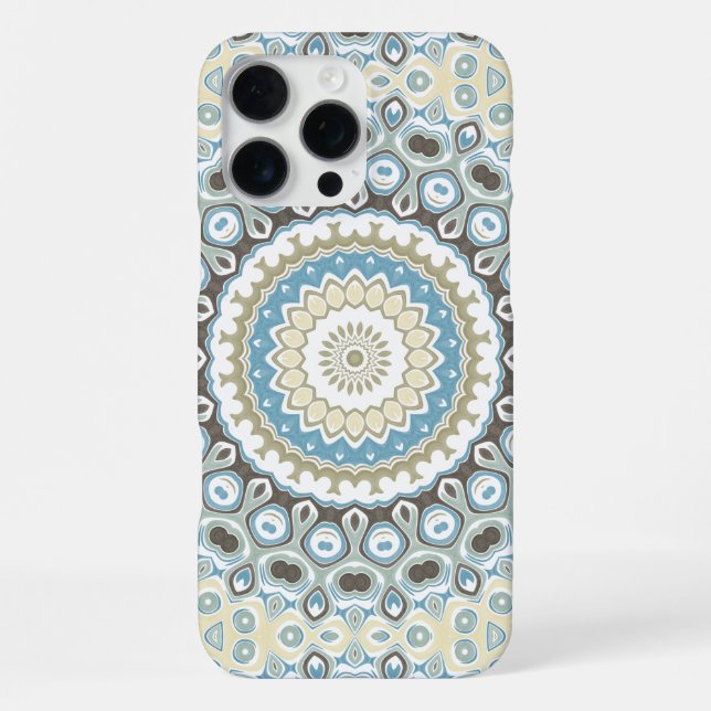 Funda Para iPhone Coastal Mandala in Sand, Blue, and Driftwood Tones (Reverso )