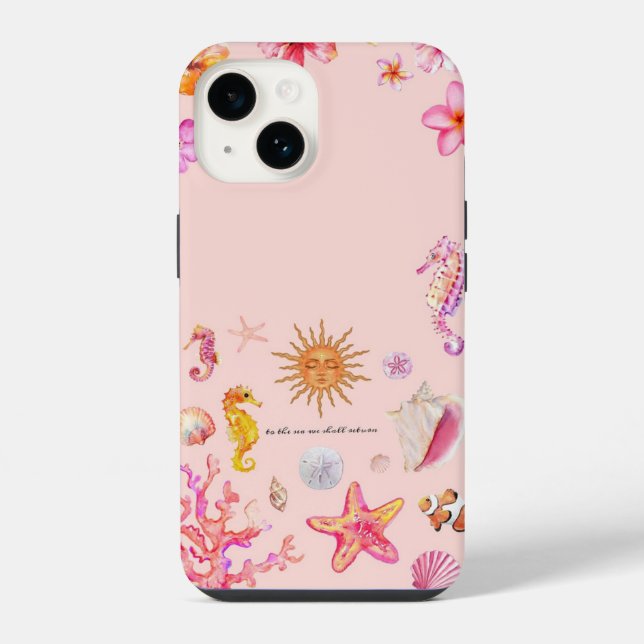 Funda Para iPhone Coastal Serenity Summer Collage (Reverso )