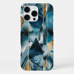 Funda Para iPhone 16 Pro Max Cobre elegante caja de oro teal opulento femenin