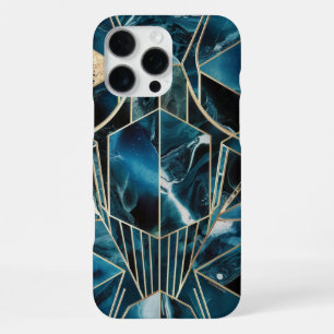Funda Para iPhone 16 Pro Max Cobre Elegante Caja de Oro Teal Opulento Femenin