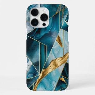 Funda Para iPhone 16 Pro Max Cobre Elegante Femenino Opulento Teal Gold Case-