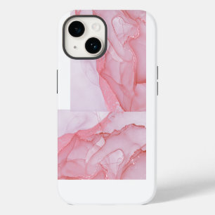 Funda Para iPhone 14 Cobre elegante Mármol rosa dorado femenino