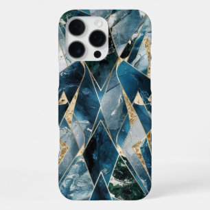 Funda Para iPhone 16 Pro Max Cobre elegante Teal dorado opulento femenino