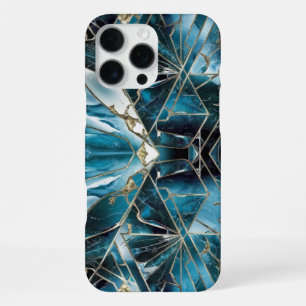 Funda Para iPhone 16 Pro Max Cobre elegante Teal dorado opulento femenino