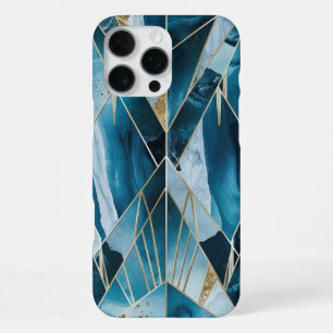 Funda Para iPhone 16 Pro Max Cobre elegante Teal dorado opulento femenino