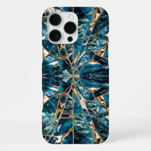 Funda Para iPhone 16 Pro Max Cobre elegante Teal dorado opulento femenino