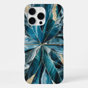 Funda Para iPhone 16 Pro Max Cobre elegante Teal dorado opulento femenino