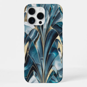 Funda Para iPhone 16 Pro Max Cobre elegante Teal dorado opulento femenino