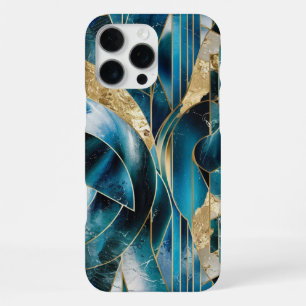 Funda Para iPhone 16 Pro Max Cobre elegante Teal Gold Opulento Femenino