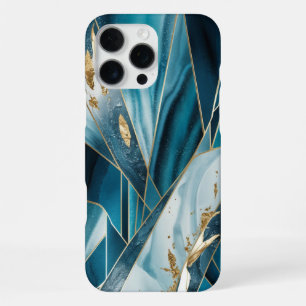 Funda Para iPhone 16 Pro Max Cobre Elegante Teal Gold Opulento Femenino